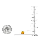 1.50 Carat (ctw) 10K White Gold Round Cut Citrine Ladies Solitaire Stud Earrings 1 1/2 CT
