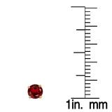 1.50 Carat (ctw) 14K Yellow Gold Round Cut Garnet Ladies Solitaire Stud Earrings 1 1/2 CT