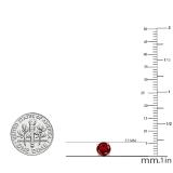 1.50 Carat (ctw) 18K Rose Gold Round Cut Garnet Ladies Solitaire Stud Earrings 1 1/2 CT