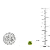 1.50 Carat (Ctw) Sterling Silver Round Cut Peridot Ladies Solitaire Stud Earrings 1 1/2 CT