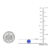 1.50 Carat (ctw) 14K White Gold Round Cut Tanzanite Ladies Solitaire Stud Earrings 1 1/2 CT