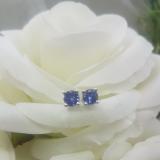 1.50 Carat (ctw) 14K White Gold Round Cut Tanzanite Ladies Solitaire Stud Earrings 1 1/2 CT