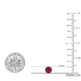1.50 Carat (ctw) 14K White Gold Round Cut Ruby Ladies Solitaire Stud Earrings 1 1/2 CT