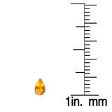 1.00 Carat (ctw) 10K White Gold Pear Cut Citrine Ladies Solitaire Stud Earrings 1 CT