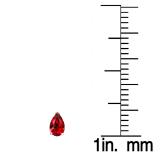 1.00 Carat (ctw) 10K White Gold Pear Cut Garnet Ladies Solitaire Stud Earrings 1 CT