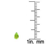 1.00 Carat (ctw) 10K White Gold Pear Cut Peridot Ladies Solitaire Stud Earrings 1 CT