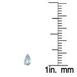1.00 Carat (ctw) 10K White Gold Pear Cut Aquamarine Ladies Solitaire Stud Earrings 1 CT