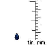 1.00 Carat (ctw) 18K Rose Gold Pear Cut Blue Sapphire Ladies Solitaire Stud Earrings 1 CT