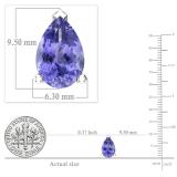 7x5mm Pear Tanzanite Stud Earrings for Her in 925 Sterling Silver