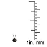 1.50 Carat (ctw) Sterling Silver Round Cut Black Sapphire Ladies Solitaire Pendant (Chain Included) 1 1/2 CT