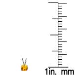1.50 Carat (ctw) Sterling Silver Round Cut Citrine Ladies Solitaire Pendant (Chain Included) 1 1/2 CT