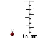 1.50 Carat (ctw) Sterling Silver Round Cut Garnet Ladies Solitaire Pendant (Chain Included) 1 1/2 CT
