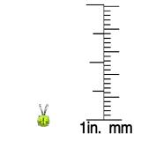 1.50 Carat (ctw) Sterling Silver Round Cut Peridot Ladies Solitaire Pendant (Chain Included) 1 1/2 CT