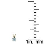 1.50 Carat (ctw) Sterling Silver Round Cut Aquamarine Ladies Solitaire Pendant (Chain Included) 1 1/2 CT