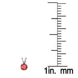 1.50 Carat (ctw) Sterling Silver Round Cut Ruby Ladies Solitaire Pendant (Chain Included) 1 1/2 CT