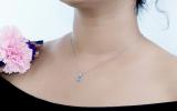 1.00 Carat (ctw) Sterling Silver Pear Cut Blue topaz Ladies Solitaire Pendant (Chain Included) 1 CT