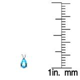 1.50 Carat (ctw) Sterling Silver Pear Cut Blue topaz Ladies Solitaire Pendant (Chain Included) 1 1/2 CT
