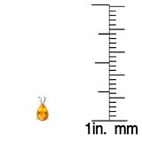 1.50 Carat (ctw) Sterling Silver Pear Cut Citrine Ladies Solitaire Pendant (Chain Included) 1 1/2 CT