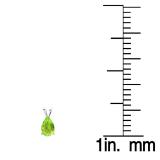 1.50 Carat (ctw) Sterling Silver Pear Cut Peridot Ladies Solitaire Pendant (Chain Included) 1 1/2 CT