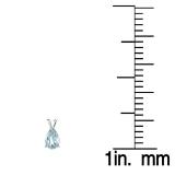 1.50 Carat (ctw) Sterling Silver Pear Cut Aquamarine Ladies Solitaire Pendant (Chain Included) 1 1/2 CT