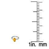 1.00 Carat (Ctw) Sterling Silver Oval Cut Citrine Ladies Solitaire Bridal Engagement Ring 1 CT