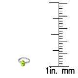 1.00 Carat (Ctw) Sterling Silver Oval Cut Peridot Ladies Solitaire Bridal Engagement Ring 1 CT