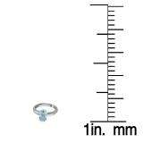 1.50 Carat (Ctw) Sterling Silver Oval Cut Aquamarine Ladies Solitaire Bridal Engagement Ring 1 1/2 CT