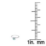 1.50 Carat (ctw) Sterling Silver Round Cut Aquamarine Ladies Solitaire Bridal Engagement Ring 1 1/2 CT