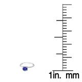 1.50 Carat (ctw) Sterling Silver Round Cut Tanzanite Ladies Solitaire Bridal Engagement Ring 1 1/2 CT