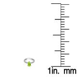 1.50 Carat (ctw) Sterling Silver Pear Cut Peridot Ladies Solitaire Bridal Engagement Ring 1 1/2 CT