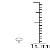 1.50 Carat (ctw) Sterling Silver Pear Cut Aquamarine Ladies Solitaire Bridal Engagement Ring 1 1/2 CT