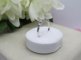 0.33 Carat (ctw) 10K White Gold Round Amethyst & White Diamond Anniversary Stackable Wedding Band 1/3 CT