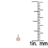 0.65 Carat (ctw) 14K Rose Gold Round Cut Morganite & White Diamond Ladies Halo Style Dangling Earrings