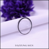 0.10 Carat (ctw) 10K White Gold Round Blue & White Diamond Ring Wedding Anniversary Stackable Band 1/10 CT