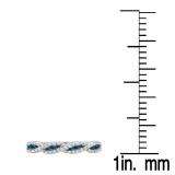 0.35 Carat (ctw) 10K White Gold Round Blue Diamond Ladies Swirl Anniversary Wedding Band Stackable Ring 1/3 CT