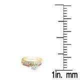 1.0 x matching pink sapphire band in size 9
