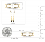 0.25 Carat (ctw) 18K Yellow Gold Round White Diamond Ladies Anniversary Enhancer Guard Matching Wedding Band