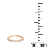 0.23 Carat (ctw) 18K Rose Gold Round Diamond Ladies Milgrain Anniversary Wedding Stackable Band 1/4 CT