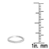 0.23 Carat (ctw) 18K White Gold Round Diamond Ladies Milgrain Anniversary Wedding Stackable Band 1/4 CT
