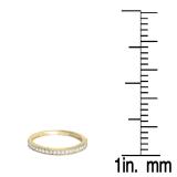 0.23 Carat (ctw) 18K Yellow Gold Round Diamond Ladies Milgrain Anniversary Wedding Stackable Band 1/4 CT