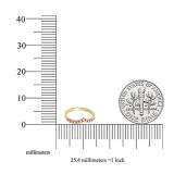 0.12 Carat (ctw) 14K Yellow Gold Round Ruby & Diamond Ladies Wedding Stackable Band