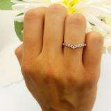 0.12 Carat (ctw) 14K Yellow Gold Round Ruby & Diamond Ladies Wedding Stackable Band