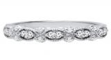14K White Gold Round White Diamond Ladies Anniversary Wedding Band