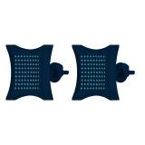 0.60 Carat Round Blue Diamond Concave Kite Unisex Stud Earrings in 925 Sterling Silver in Screw Back