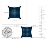 0.60 Carat Round Blue Diamond Concave Kite Unisex Stud Earrings in 925 Sterling Silver in Screw Back