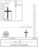 0.10 Carat (ctw) Round Black Diamond Divine Cross Pendant with 18 inch Gold Chain in 10K White Gold