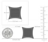 0.60 Carat Round Black Diamond Concave Kite Unisex Stud Earrings in 10K White Gold in Screw Back