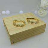 1.00 Carat (ctw) 10K Yellow Gold Princess Cut Diamond Ladies Hoop Earrings 1 CT