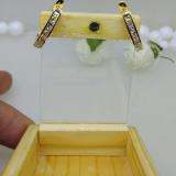 1.00 Carat (ctw) 10K Yellow Gold Princess Cut Diamond Ladies Hoop Earrings 1 CT