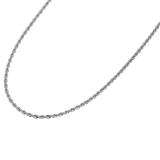 14K White Gold Hollow Rope Diamond-cut chain (24 inch)